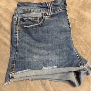mid rise jean shorts